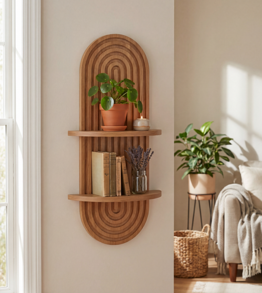 VF Arched Wall Shelf for Plants & Decor