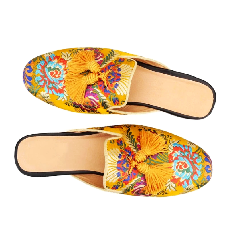 Avery Delicate Tassel Flat Mules
