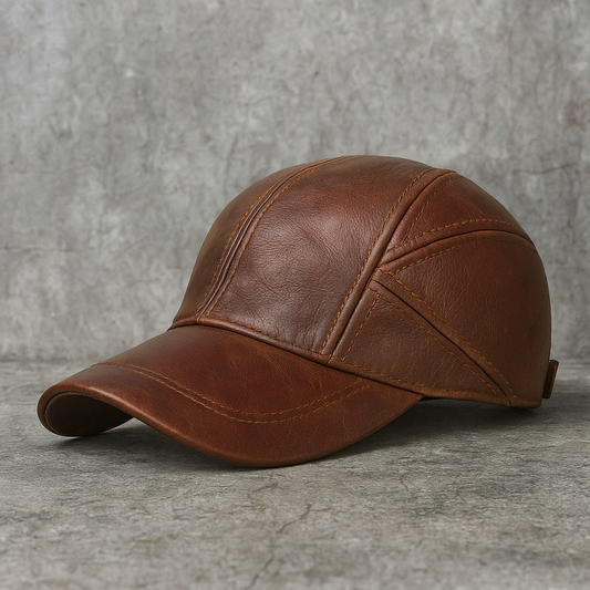 Belfino Vintage Cap | Genuine Leather, Adjustable Fit 0