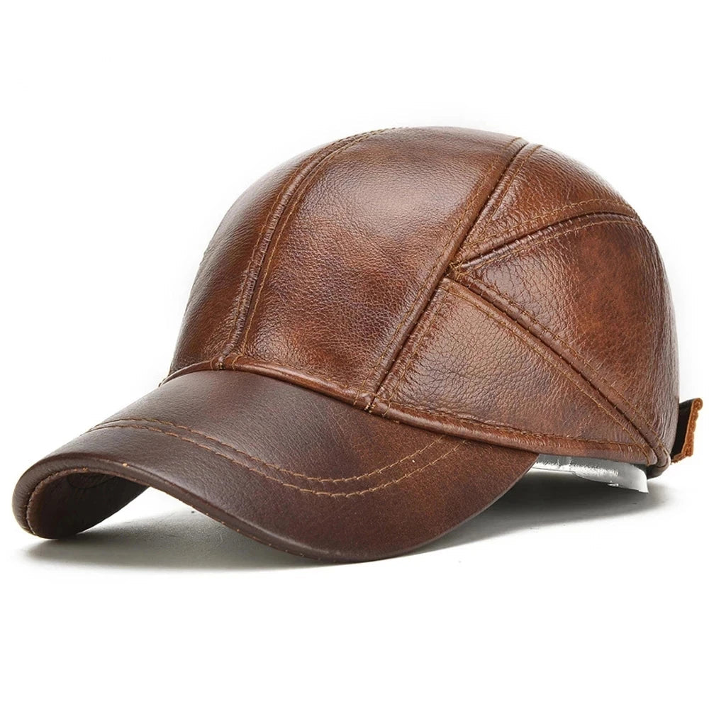 Belfino Vintage Cap | Genuine Leather, Adjustable Fit 3