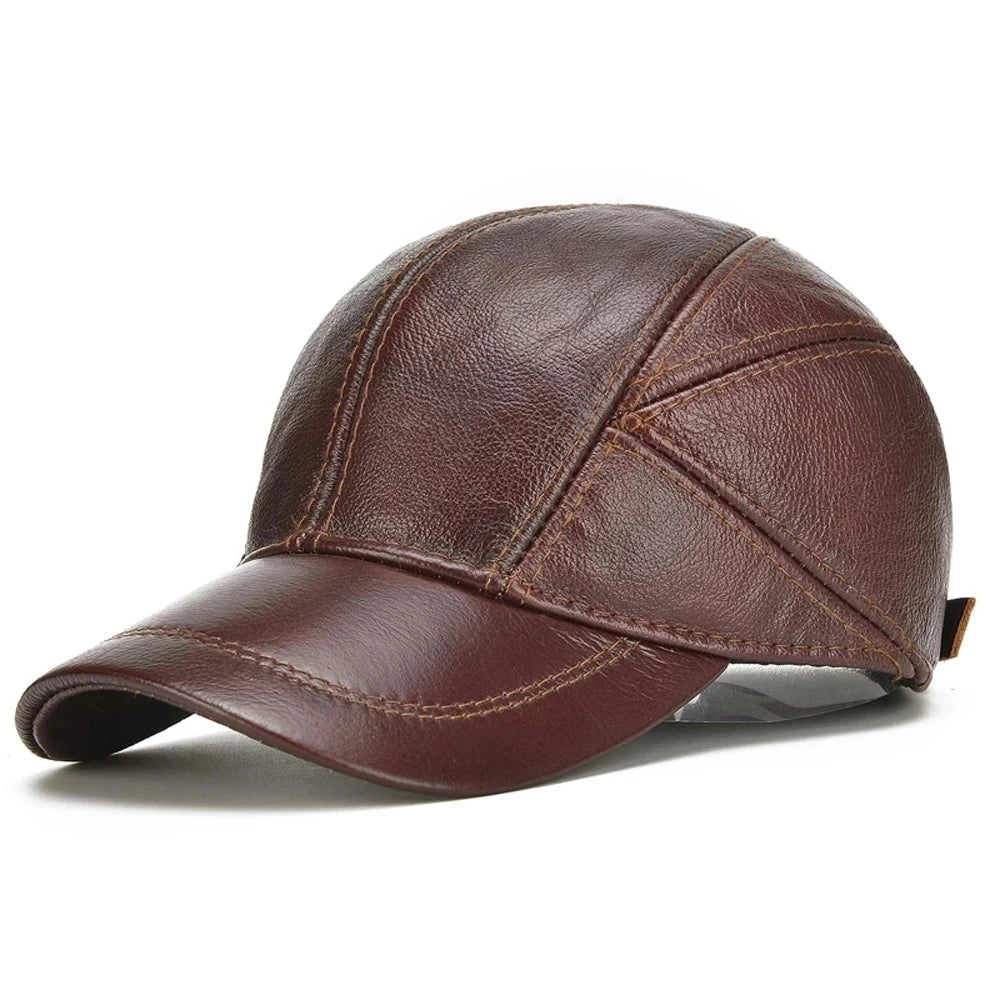 Belfino Vintage Cap | Genuine Leather, Adjustable Fit 5