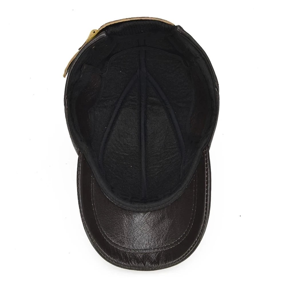 Belfino Vintage Cap | Genuine Leather, Adjustable Fit 6