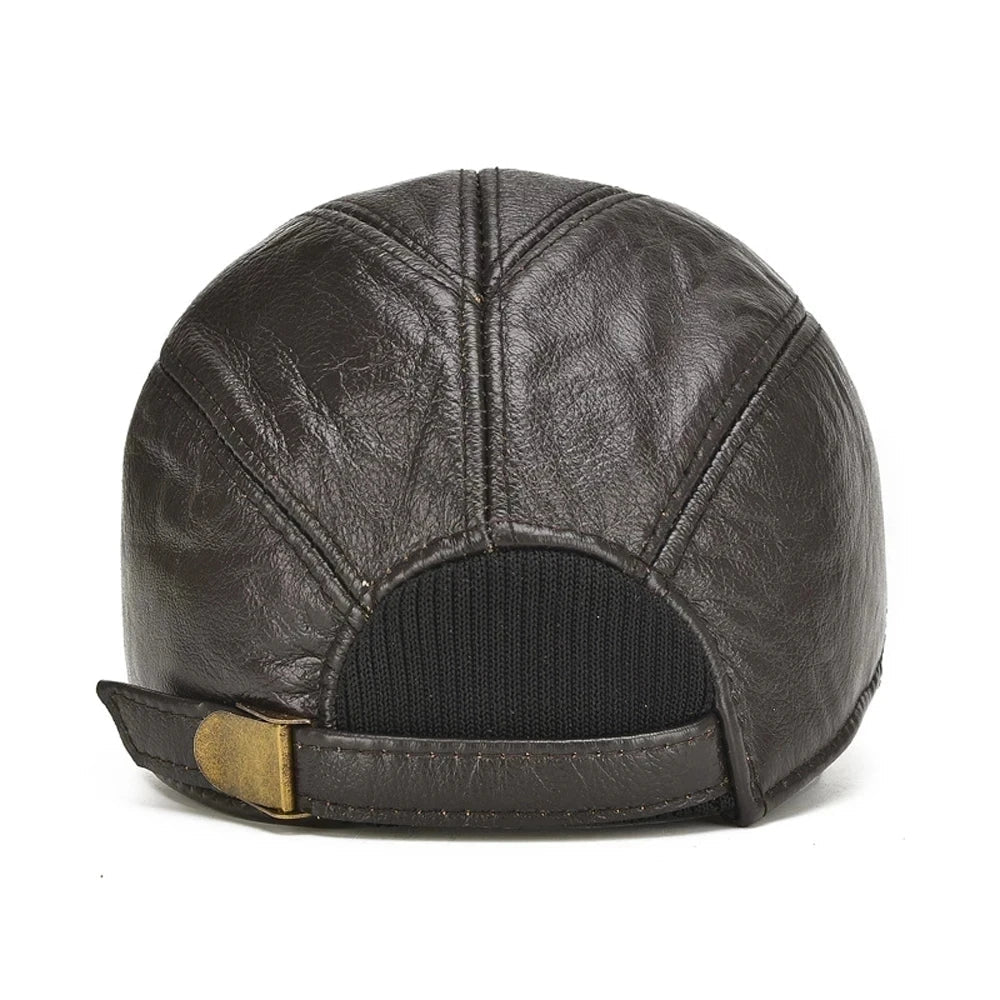 Belfino Vintage Cap | Genuine Leather, Adjustable Fit 8