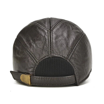 Belfino Vintage Cap | Genuine Leather, Adjustable Fit 8