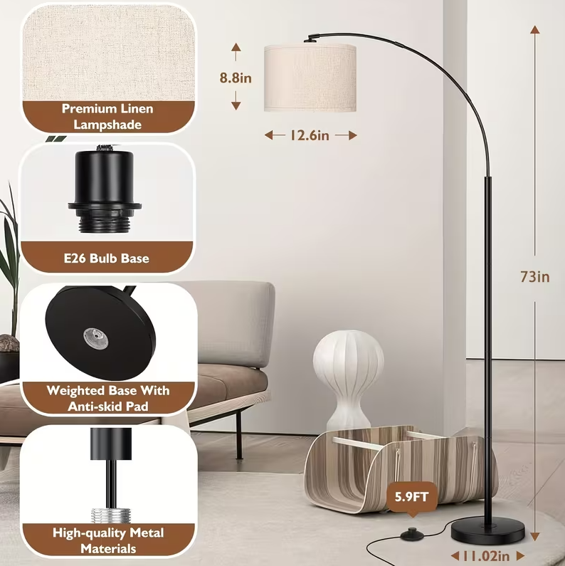 Modern Arc Floor Lamp - Valefield