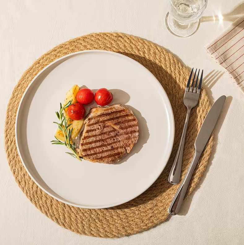Matte Cream Stoneware Dinnerware Set - 12pc