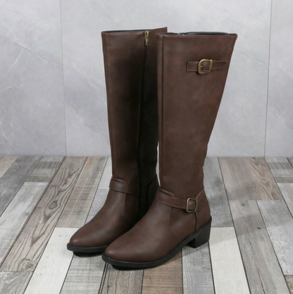Lara Women's Block Heel Knee-High Riding Boots