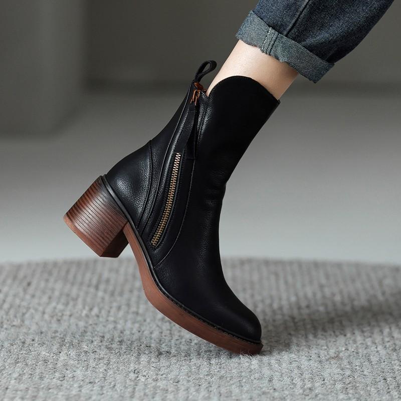 Ella Grace Black Ankle Boots for Women - Stylish Vegan Leather Booties 3