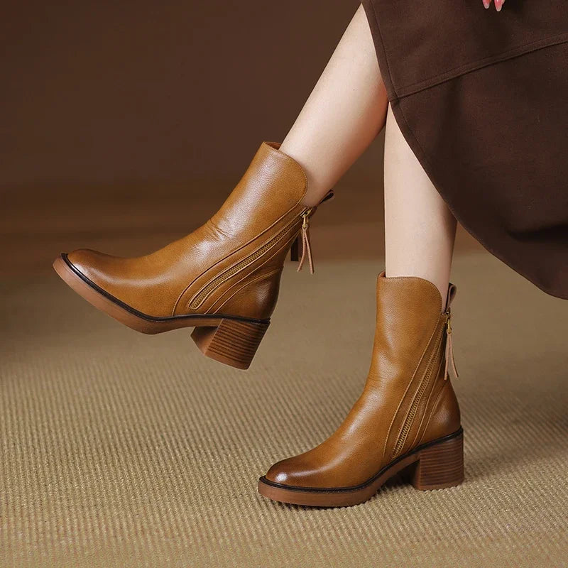 Ella Grace Black Ankle Boots for Women - Stylish Vegan Leather Booties 4