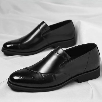 Ethan Brown Loafers for Men - Genuine Leather Slip-On Shoes with High-Gloss Finish 7