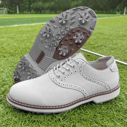 Fay Men's Golf Shoes | Pebbled Leather, Water-Resistant Performance 1