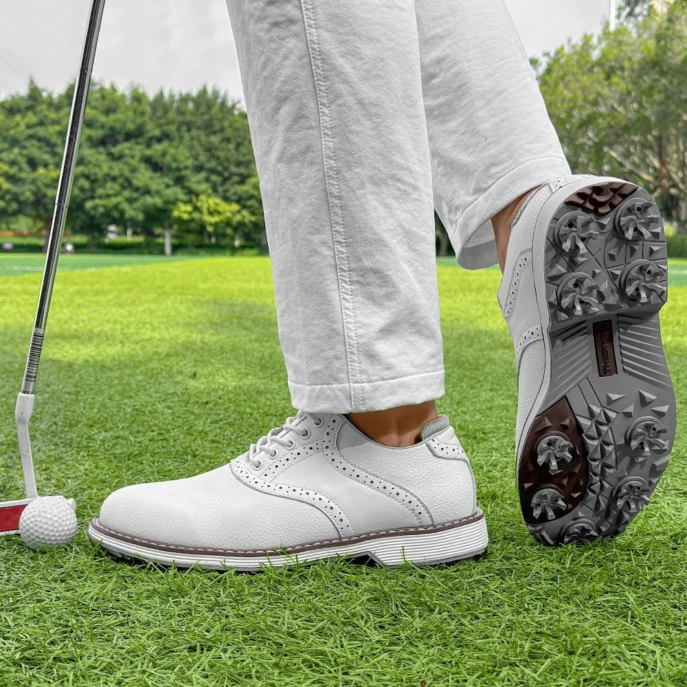 Fay Men's Golf Shoes | Pebbled Leather, Water-Resistant Performance 5