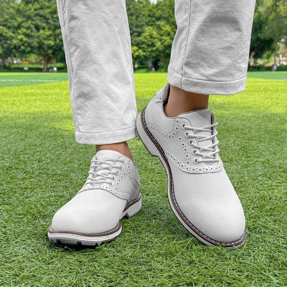 Fay Men's Golf Shoes | Pebbled Leather, Water-Resistant Performance 6