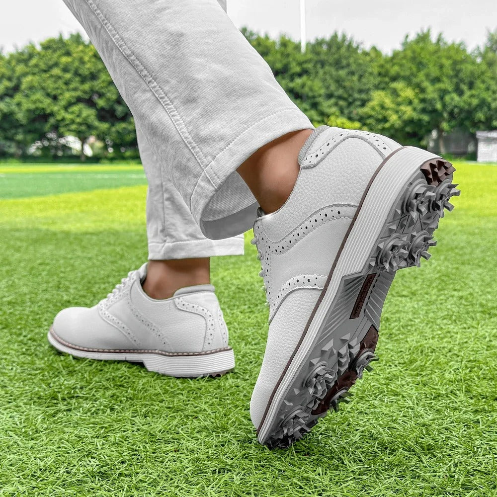 Fay Men's Golf Shoes | Pebbled Leather, Water-Resistant Performance 7