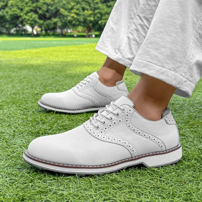 Fay Men's Golf Shoes | Pebbled Leather, Water-Resistant Performance 8