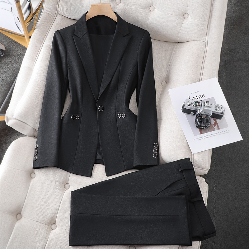 Sophia Mirelle Women's Black Blazer for Women - Tailored Soft-Structure™ Set 1